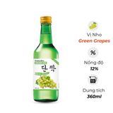 Rượu Soju Hàn Quốc Soulmate vị Nho Green Grapes 360ml