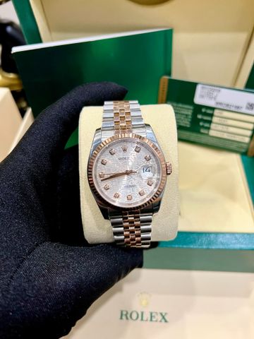  Rolex Datejust 116231 Demi Mặt Số Vi Tính Trắng 36mm - Cọc Số Kim Cương 