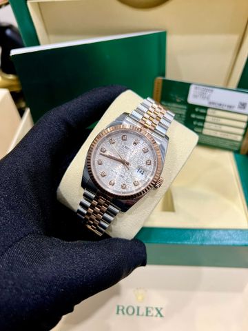  Rolex Datejust 116231 Demi Mặt Số Vi Tính Trắng 36mm - Cọc Số Kim Cương 