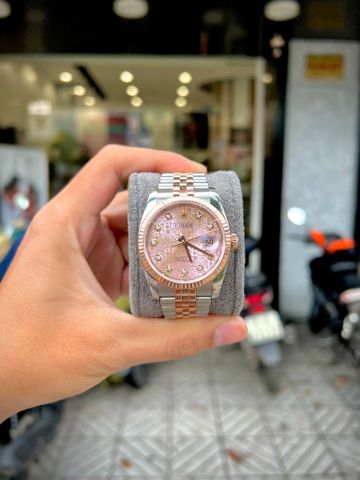  Rolex Datejust 116231 Demi Mặt Số Vi Tính Hồng 36mm - Cọc Số Kim Cương 