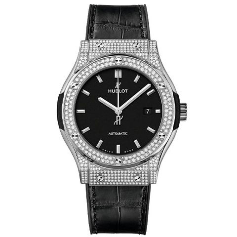  Đồng Hồ Hublot Classic Fusions Titanium Pave  42mm Like New 
