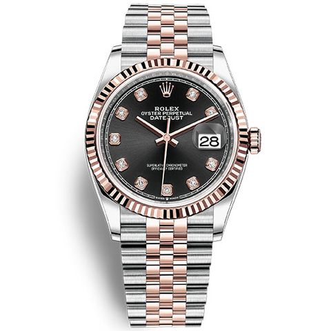  Rolex Datejust 116231 Demi Mặt Số Tia Đen 36mm - Cọc Số Kim Cương 