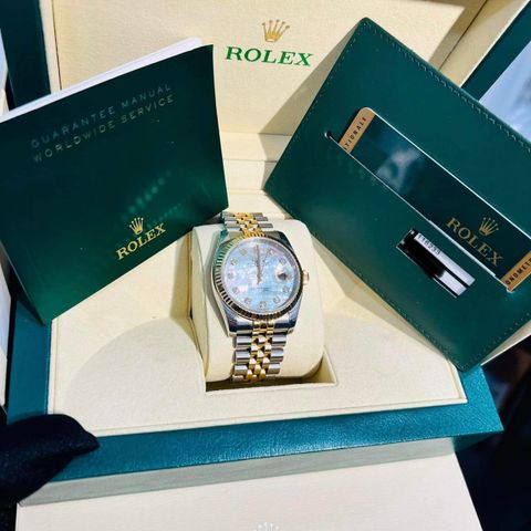 ROLEX DATEJUST 116233 DEMI MOP 36MM - CỌC SỐ KIM CƯƠNG 
