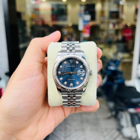  Rolex Datejust 116234 Vi Tính Xanh - Cọc Số Kim Cương 