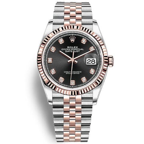  Đồng Hồ Rolex Datejust 126231 36mm Mặt Số Black - Cọc Số Kim Cương 