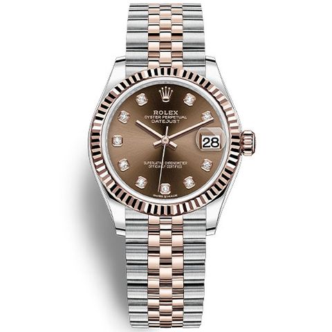  Đồng Hồ Rolex Datejust 278271 Chocolate 31mm - Cọc Số Kim Cương 