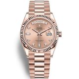  Đồng Hồ Rolex Daydate 118235 Rose Gold 36mm _ Cọc Số Kim Cương 