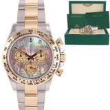  Rolex Daytona 116503 Dark Mop Crystal Diamond Two Tone Steel Gold 40mm 