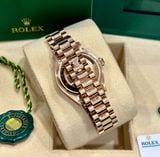  ROLEX LADY DATEJUST 279175 ROSE GOLD 28MM - CỌC SỐ KIM CƯƠNG NGÔI SAO 