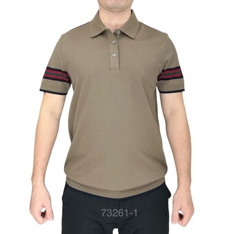  Polo Ngắn Tay Kẻ Tay 73261 