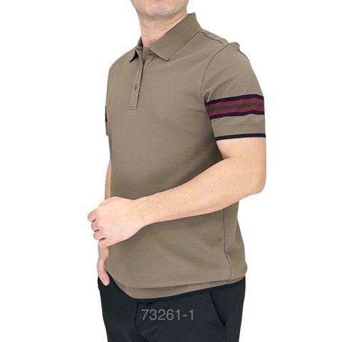  Polo Ngắn Tay Kẻ Tay 73261 