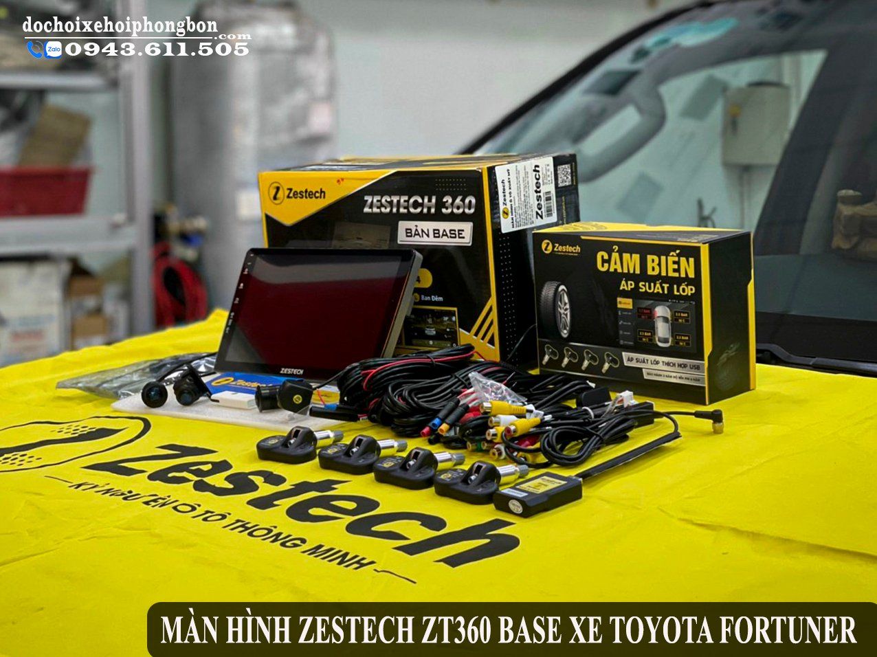 Độ Màn Zestech ZT360 Base Cho Màn Hình Xe Ô Tô Toyota Fortuner