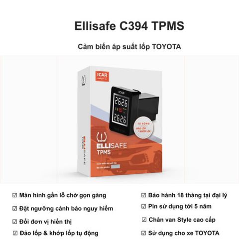  Hệ Thống Cảm Biến Cảnh Báo Áp Suất Lốp Cho Xe Toyota TPMS C394 