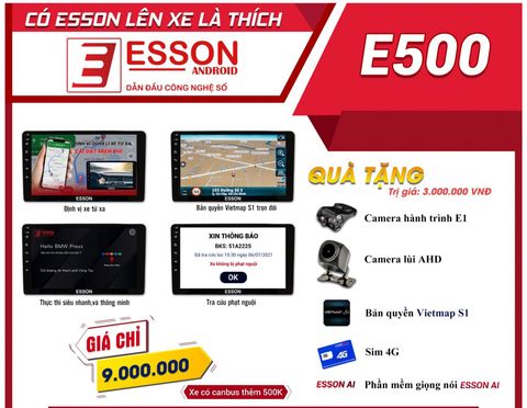  MÀN HÌNH ANDROID ESSON E500 