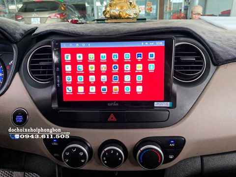  Màn Hình Kovar T1 Lắp Đặt Cho Xe Hyundai I10 Tại Phong Bổn Auto 