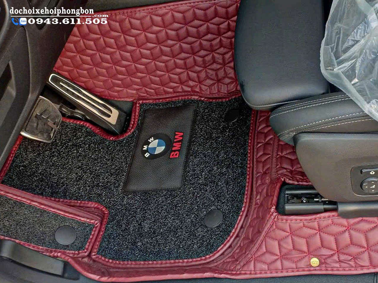 Trải Thảm Sàn 6D Cao Cấp Cho BMW X3 Màu Đỏ Đô