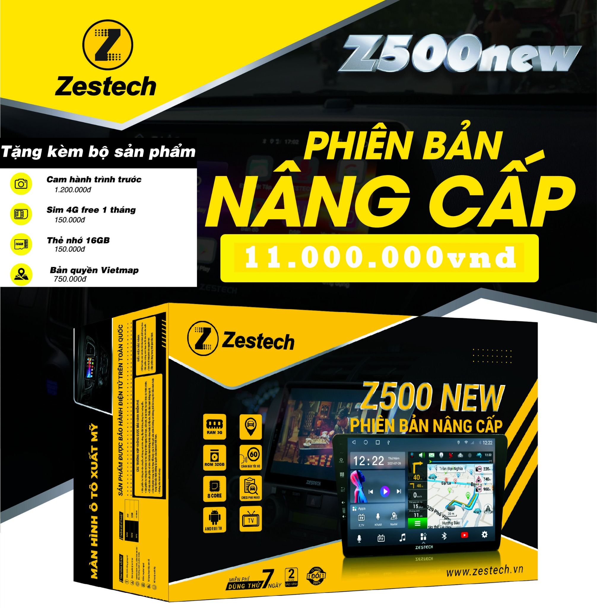 MÀN HÌNH Ô TÔ ANDROID Z500 NEW