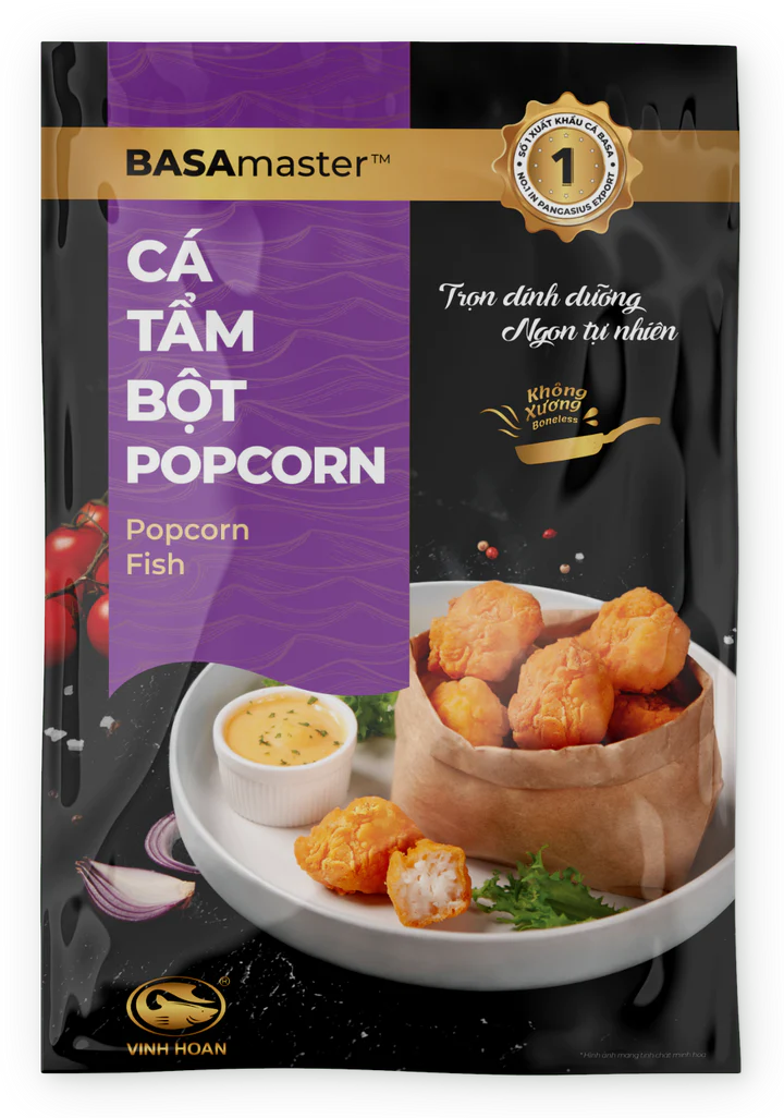  CÁ BASA TẨM BỘT POPCORN (500G) 