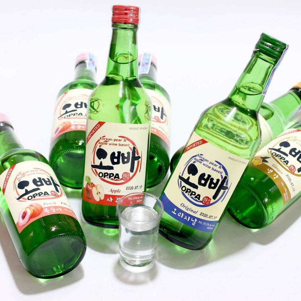  Rượu Soju Hàn Quốc Oppa vị Gừng Ginger 360ml 