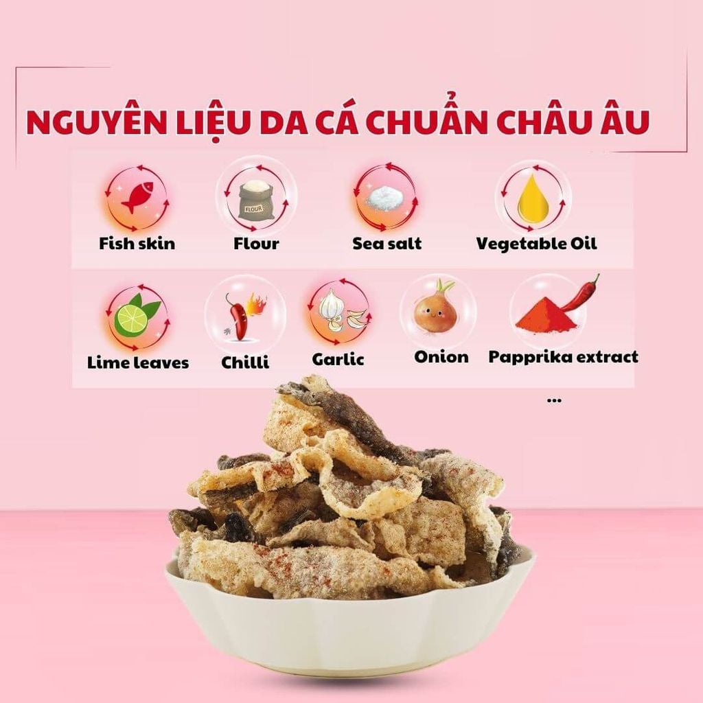 Da cá chiên giòn vị Tom Yum cay nồng Delta Blue 100g – Fish skin snack ...