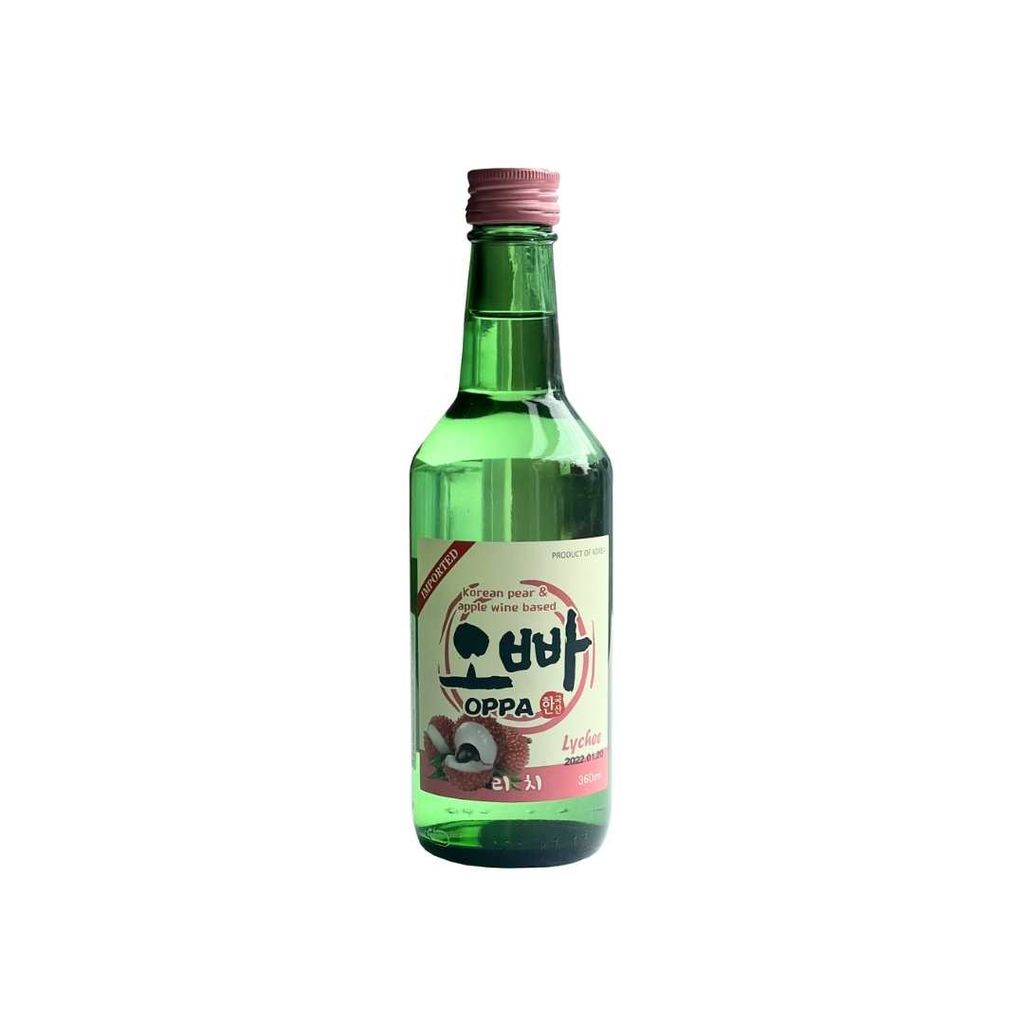  Rượu Soju Hàn Quốc Oppa vị Vải Lychee 360ml 