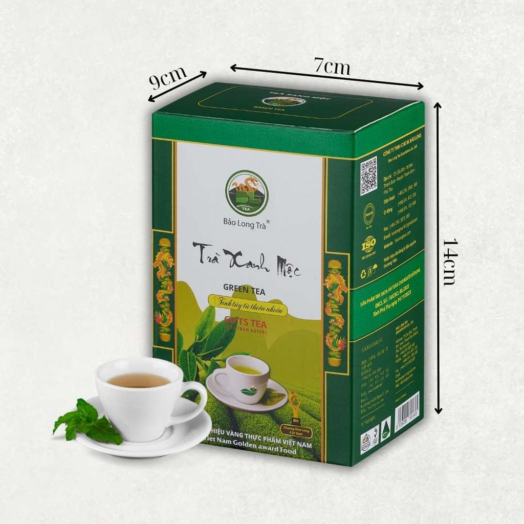 Trà Xanh Mộc Green Tea Bảo Long hộp Carton 100gr