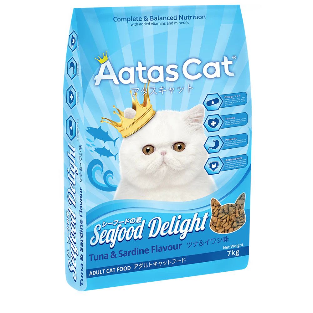  Aatas Cat Seafood Delight 7kg - Thức ăn cho mèo vị cá ngừ & cá mòi 