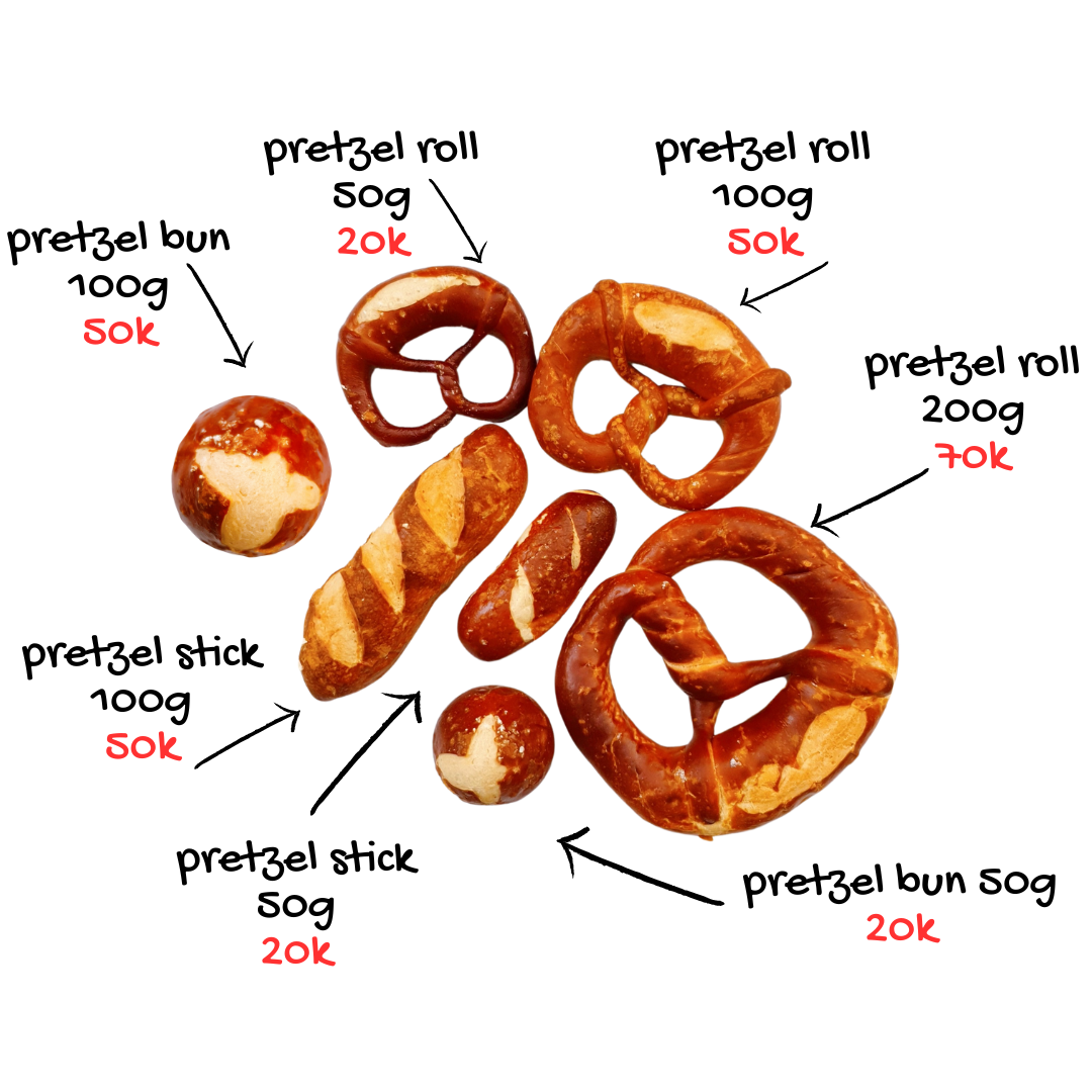  Brezel - Pretzel roll 50g - Bánh mì nước gio dạng vòng mini 