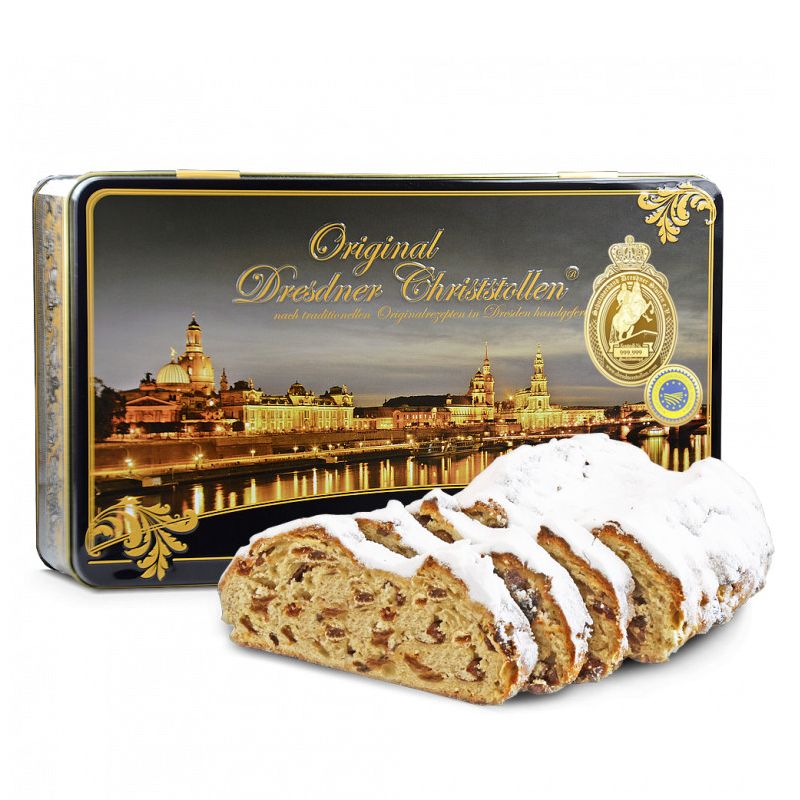  Dresdner Stollen "Königliche Edition" - Christmas fruit bread in gift box 1000g - Bánh Giáng Sinh Đức 