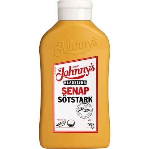  Johnnys Senap Sötstark - Hot and sweet mustard 500g - Mù tạt cay & ngọt Thụy Điển 