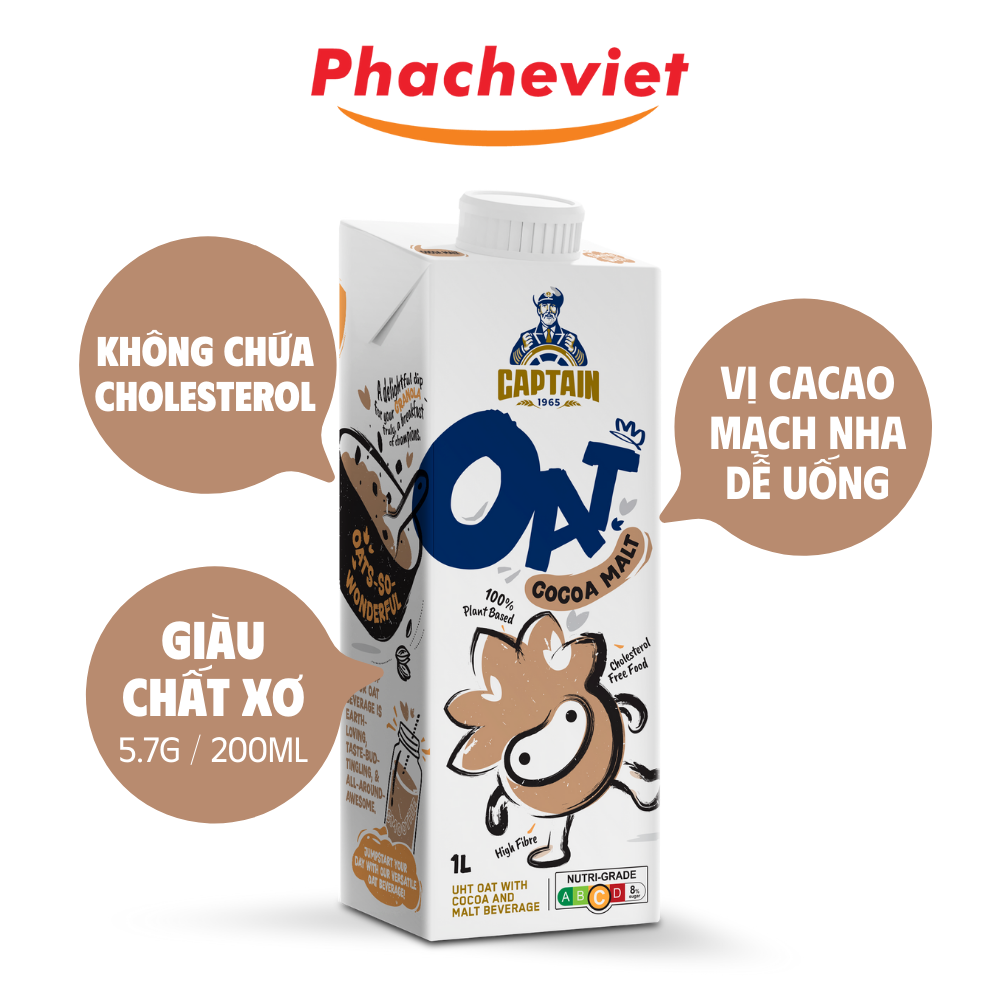 Sữa Yến Mạch Captain 1L