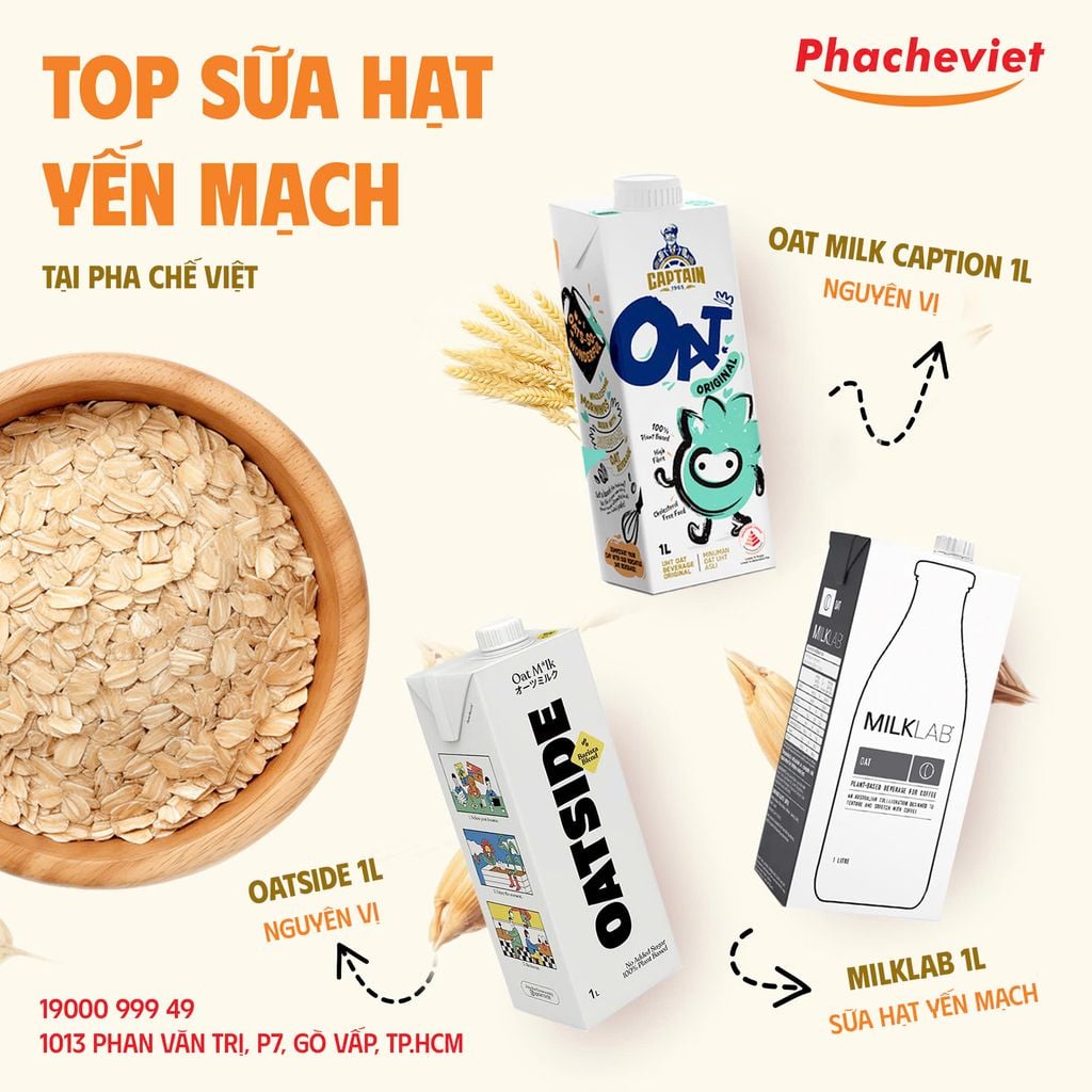 Sữa Yến Mạch Oatside Barista Blend 1L Hàng Thái Lan