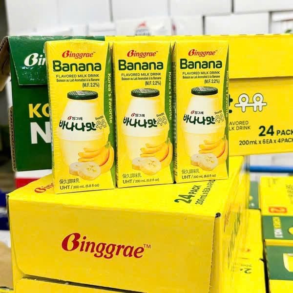 Sữa Chuối Binggrae Lốc 6 Hộp 200ml