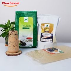 Combo nấu trà sữa Hoàng Gia ngon (Trà đen - Bột sữa - 3Q Mochi Hoàng Gia)