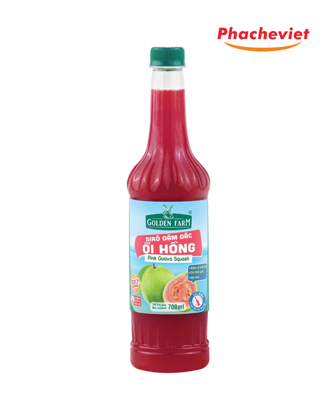Syrup Goldenfarm Đậm Đặc Ổi Hồng 700ml