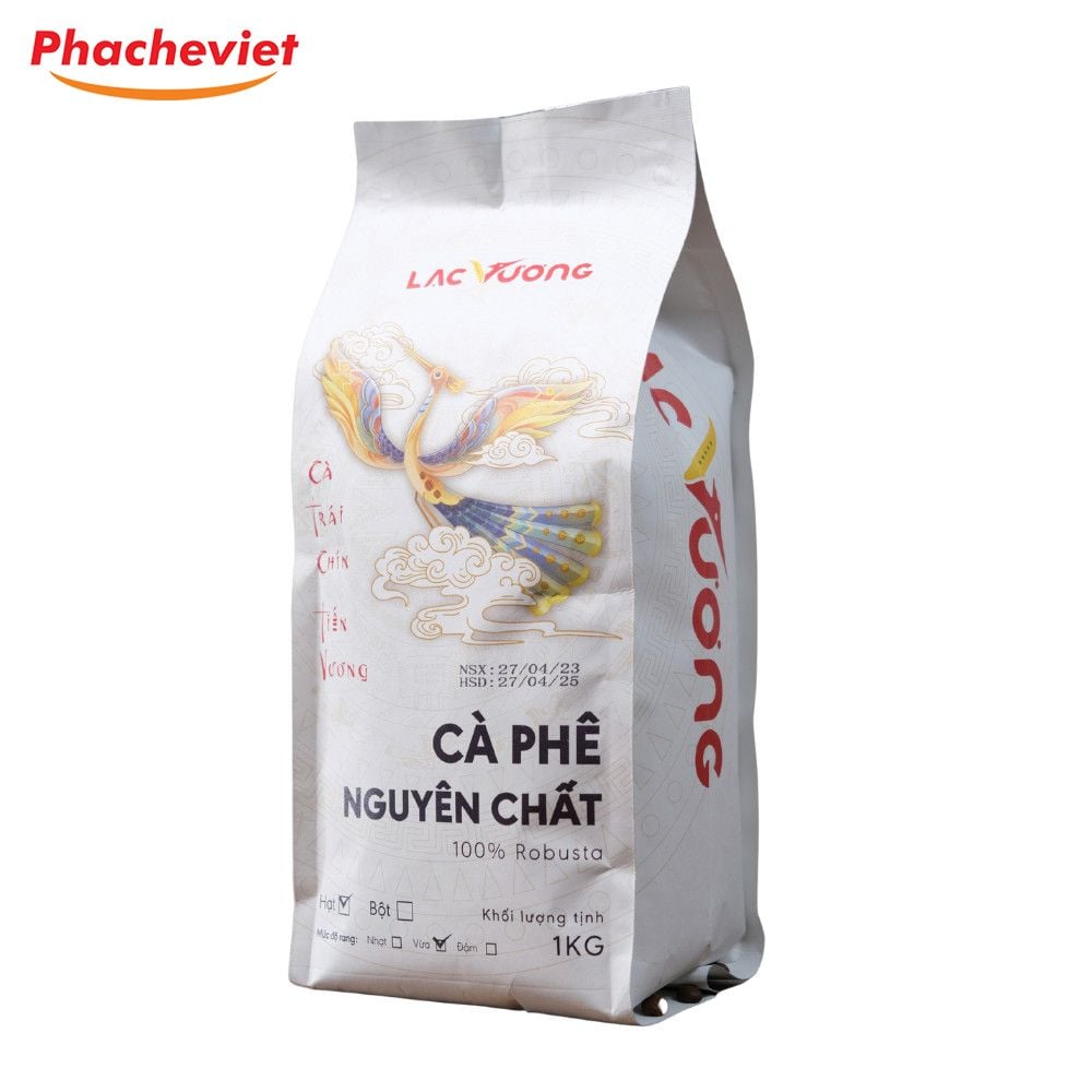 Cà Phê Lạc Vương 100% Robusta Hạt 1Kg
