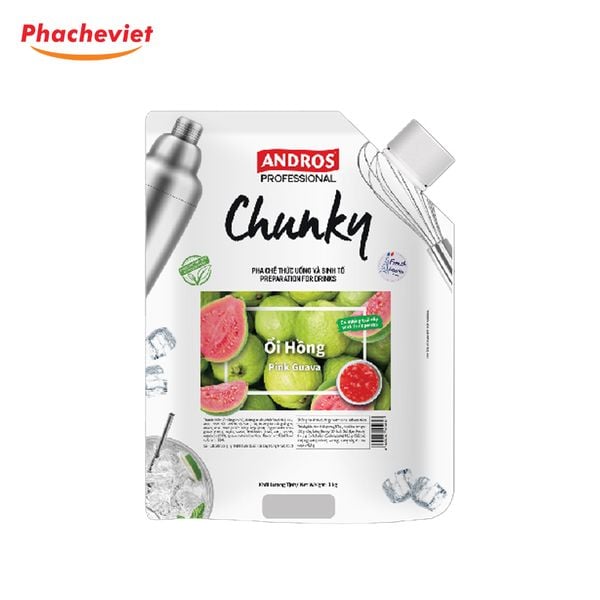 Mứt Chunky Ổi Hồng Andros 1kg