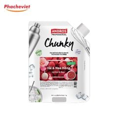 Mứt Chunky Vải Hoa Hồng Andros 1kg