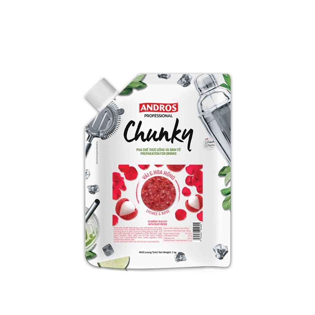 Chunky Andros Vải Hoa Hồng 1kg