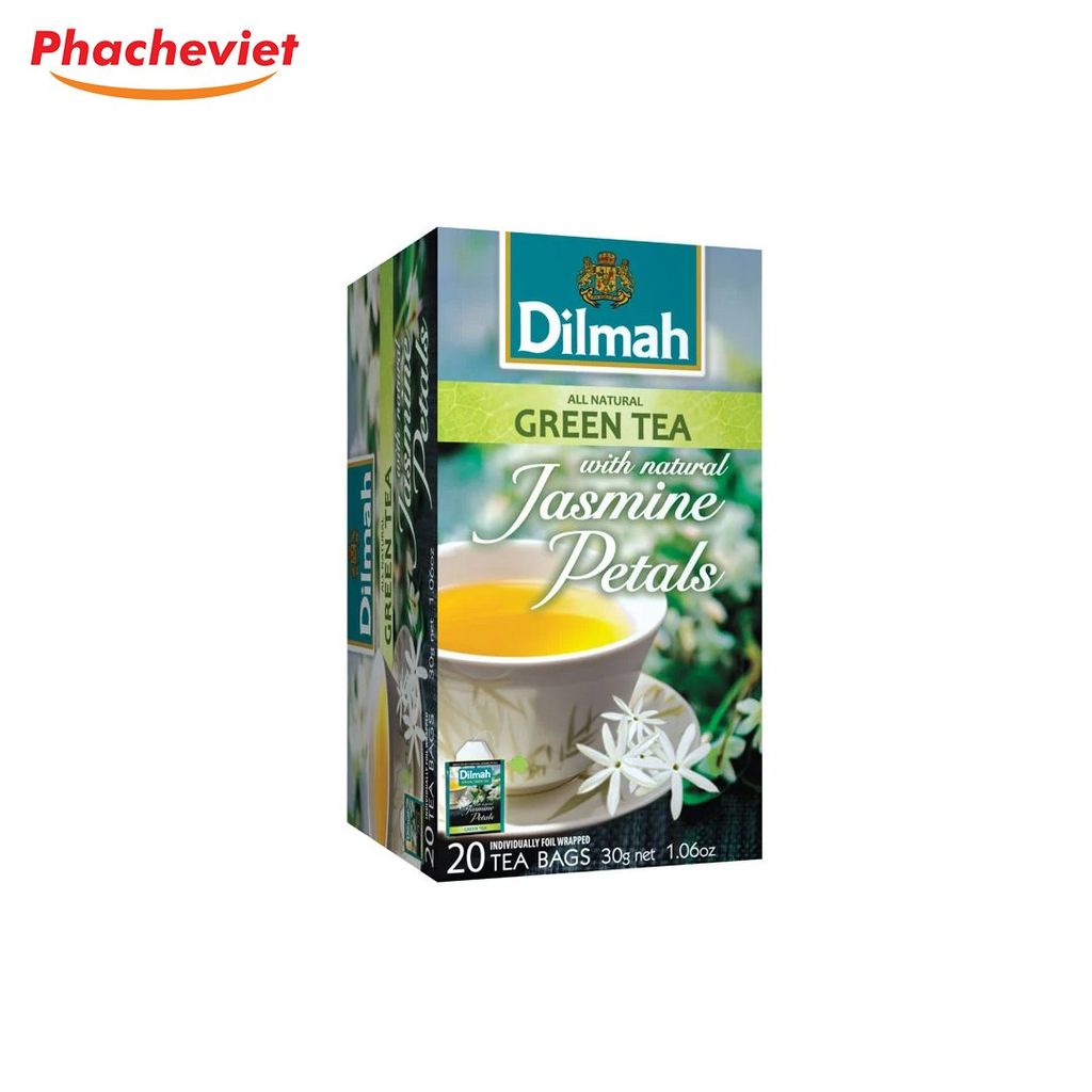Trà Dilmah Trà Xanh Hoa Nhài Jasmine Green Tea 30g