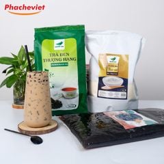 Combo nấu trà sữa Hoàng Gia thượng hạng (Trà đen thượng hạng - Bột sữa - 3Q Mochi Hoàng Gia)