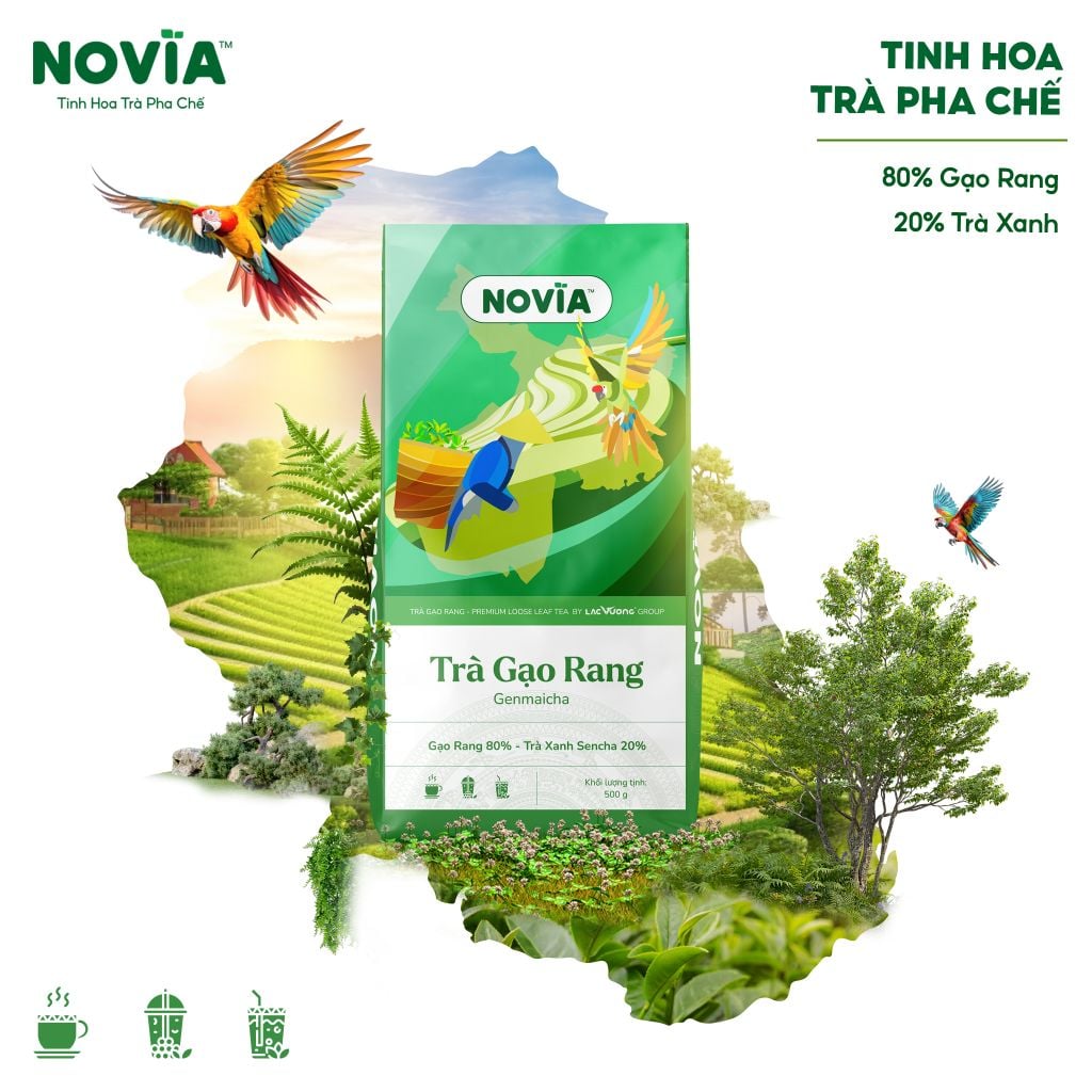Trà Gạo Rang Novia 500gr