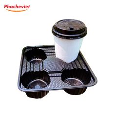 Khay Nhựa 4 Ly Mang Đi Lốc 50 Cái