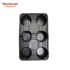 Khay Nhựa Đen 6 Ngăn Mang Đi Lốc 50 Cái