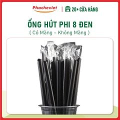 Ống Hút Phi 8 ĐEN CÓ MÀNG BỌC