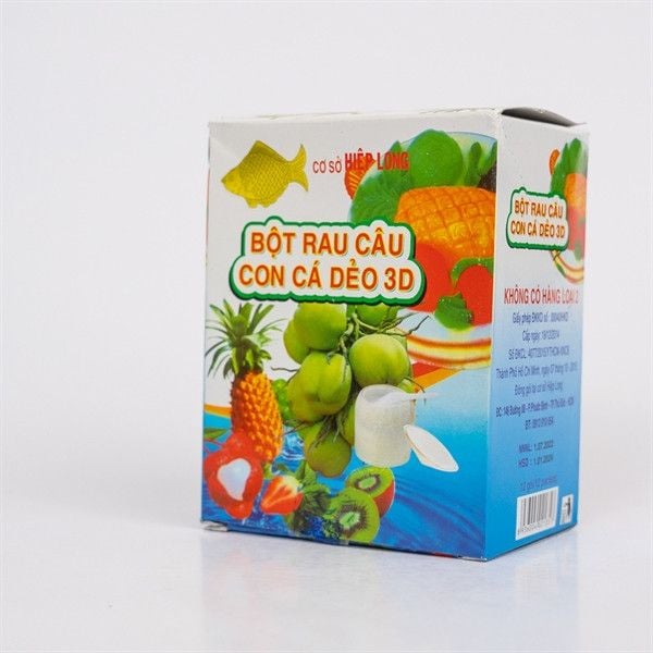 Bột Rau Câu Con Cá Dẻo Hộp 12g Gồm 10 Túi