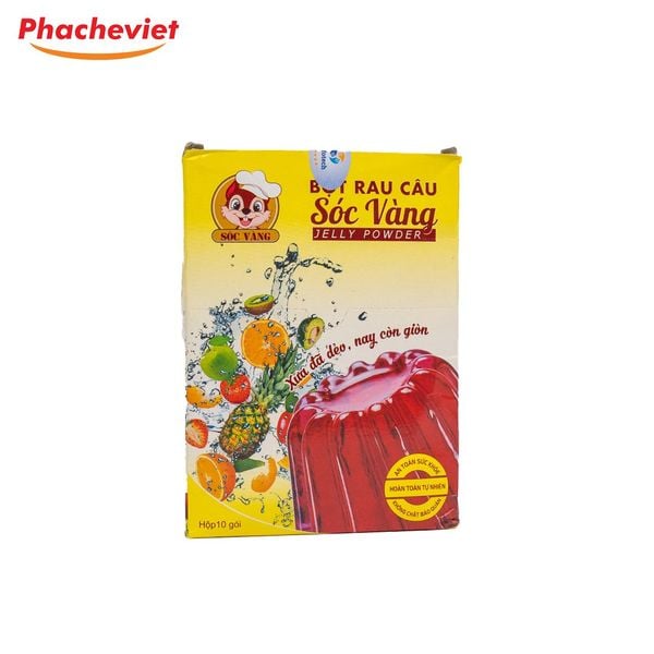 Rau Câu Sóc Vàng Giòn Dẻo Hộp 10 Gói 125gr