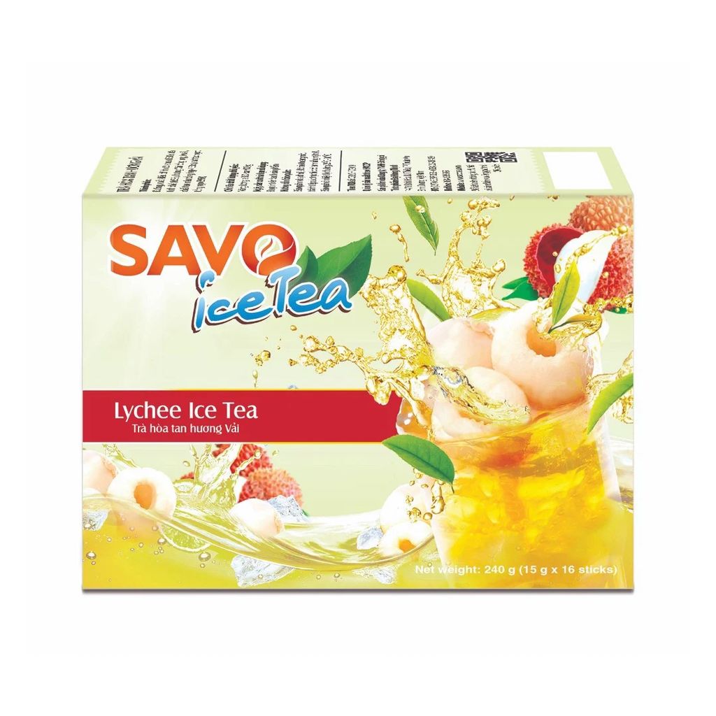 Savo Trà Ice Vải Hòa Tan Hộp 240gr