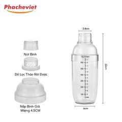 Bình Shaker Trong 4 Mảnh Đủ Loại
