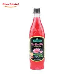 Syrup Golden Farm 1L Hoa Hồng